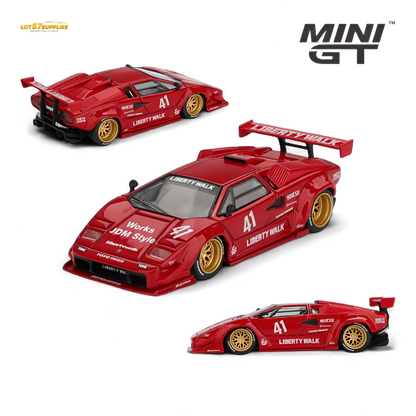 MiniGT Lamborghini Countach LB-WORKS Red 1:64
