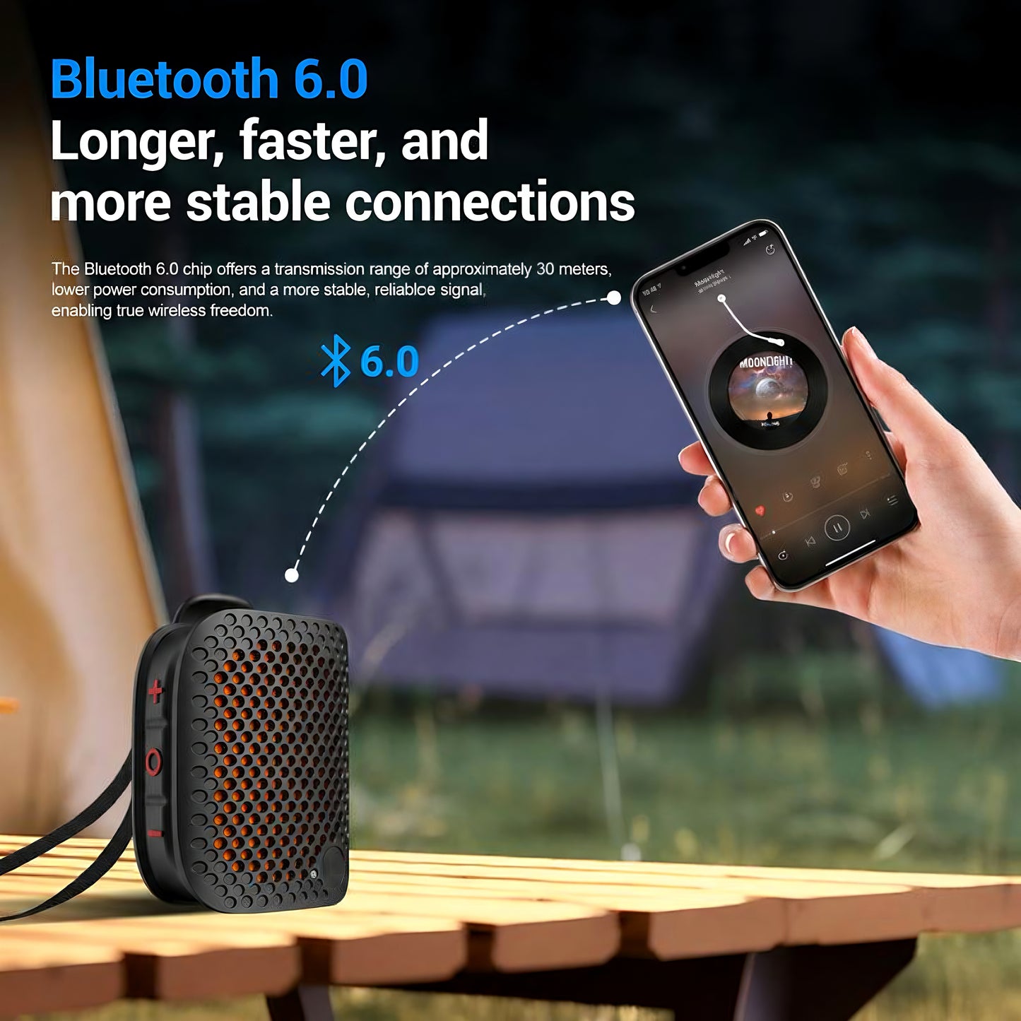 Clip-On IPX7 Waterproof Bluetooth Mini Speaker
