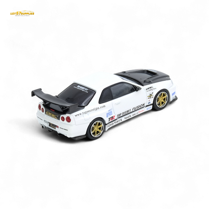 Inno64 Top Secret R34 GT-R White 1:64