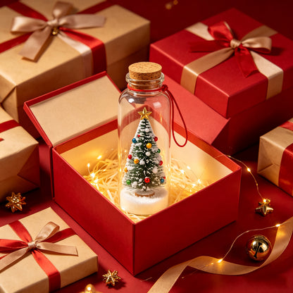 8" Recordable Christmas Tree Message In A Bottle