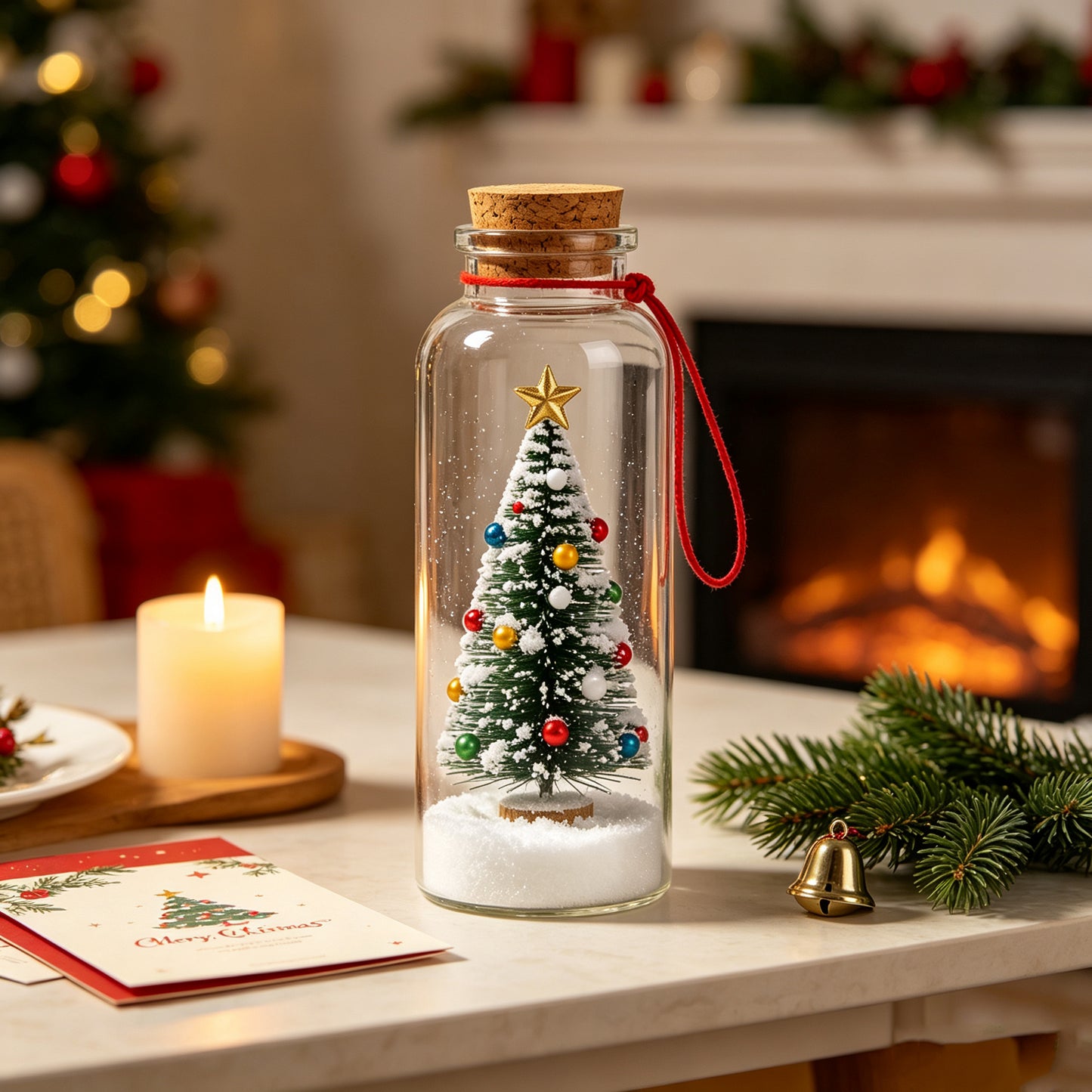 8" Recordable Christmas Tree Message In A Bottle