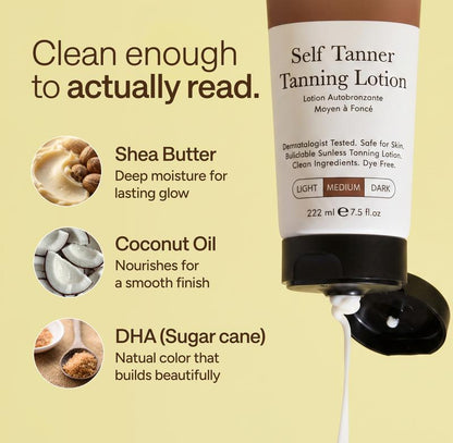 Self Tanner Body Lotion- Best Gradual Natural Bronzed Sunless