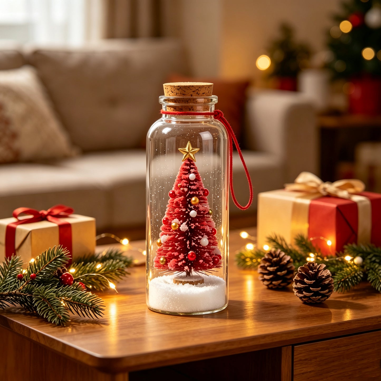 8" Recordable Christmas Tree Message In A Bottle