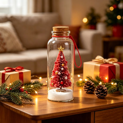 8" Recordable Christmas Tree Message In A Bottle
