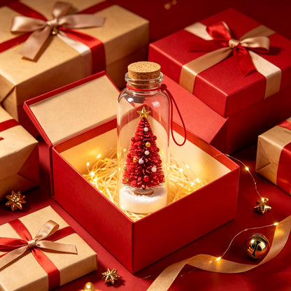 8" Recordable Christmas Tree Message In A Bottle
