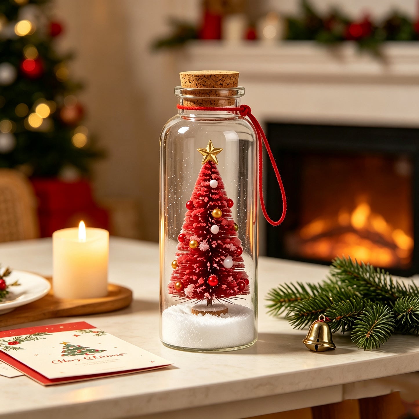 8" Recordable Christmas Tree Message In A Bottle