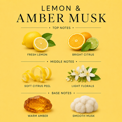 Lemon & Amber Musk Reed Diffuser