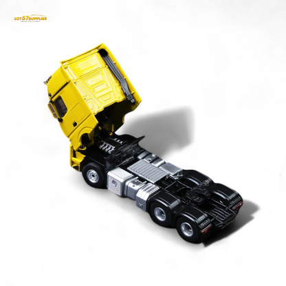 TimeMicro & Perka BENZ FLATBED TRANSPORT VEHICLE Yellow 1:64