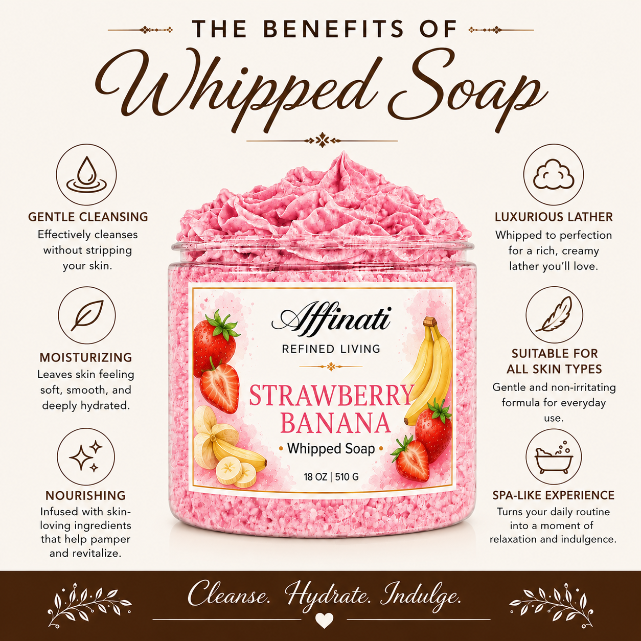 Cantaloupe & Lily Whipped Soap